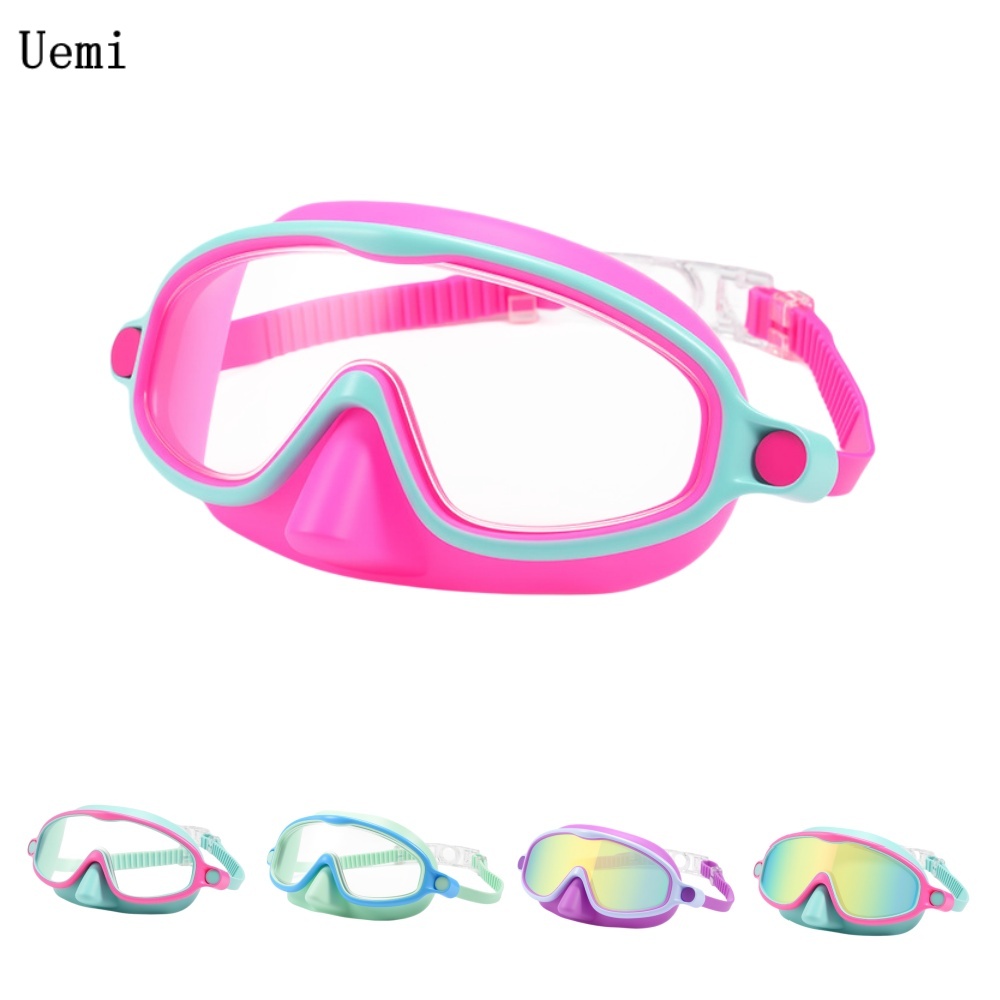 Swimming Goggles Anti Fog - Kids Swim Goggles with Nose Cover