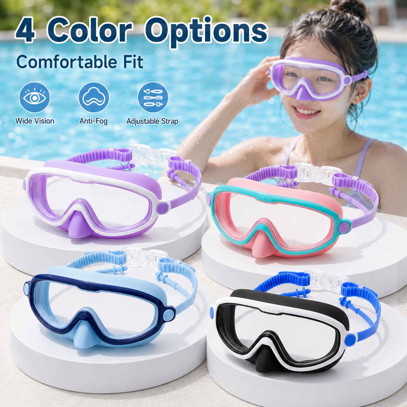 High Definition Anti-Fog Kids  - огляд і ціна Swimming Goggles Anti Fog