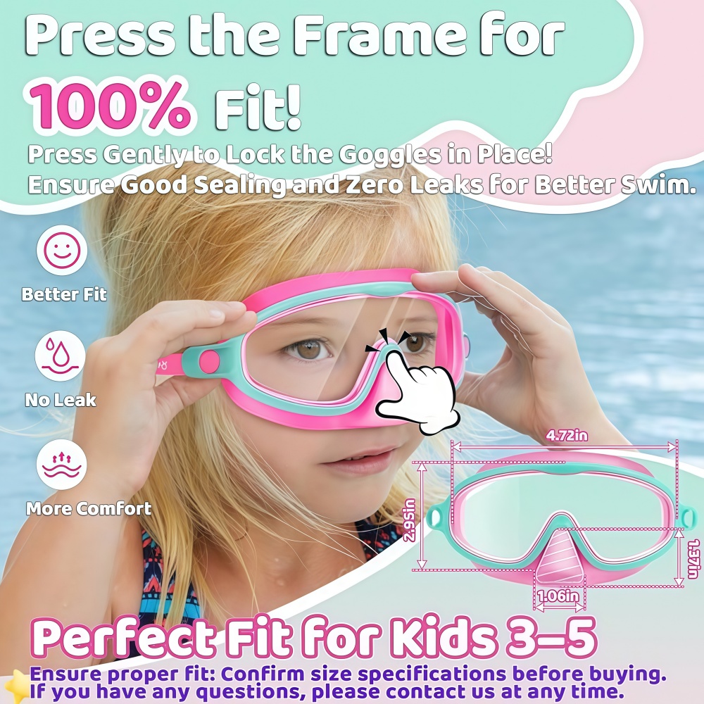 Kids Swim Goggles with Nose Co - огляд і ціна Swimming Goggles Anti Fog