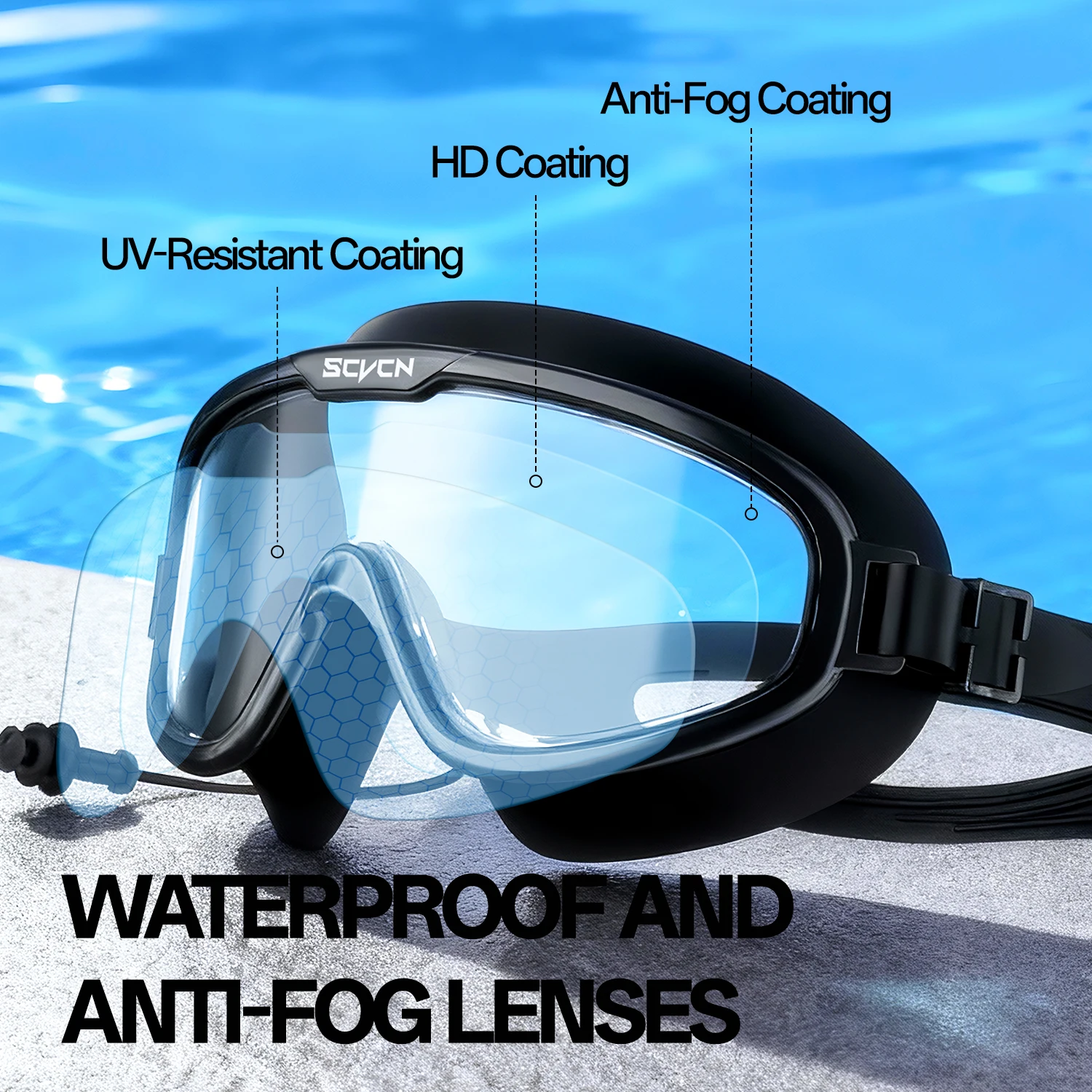 SCVCN Swimming Goggles Profess - огляд і ціна Swimming Goggles Anti Fog
